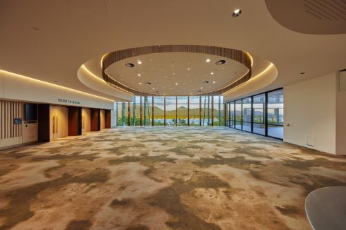 Trinity Ballroom lobby area, with expansive views over Trinity Inlet 